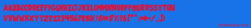 Шрифт VtcGaragesale – красные шрифты на синем фоне