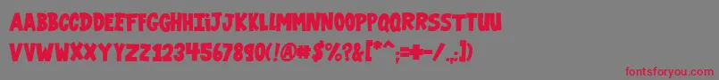 VtcGaragesale Font – Red Fonts on Gray Background