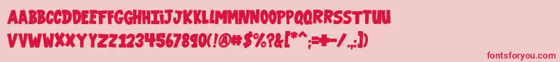 VtcGaragesale Font – Red Fonts on Pink Background