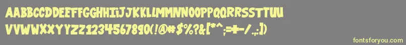 VtcGaragesale Font – Yellow Fonts on Gray Background