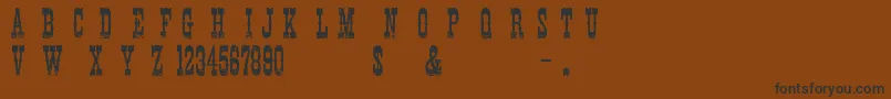 CowboyMovie Font – Black Fonts on Brown Background