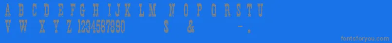 CowboyMovie Font – Gray Fonts on Blue Background