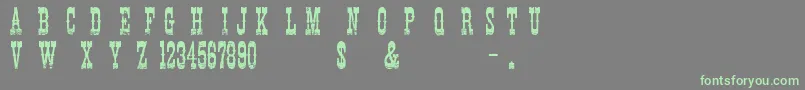 CowboyMovie Font – Green Fonts on Gray Background