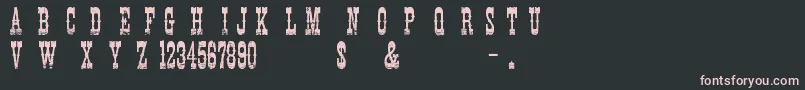 CowboyMovie Font – Pink Fonts on Black Background