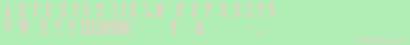 CowboyMovie Font – Pink Fonts on Green Background