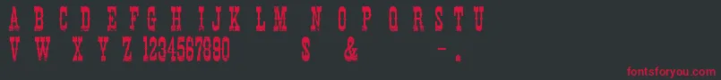 CowboyMovie Font – Red Fonts on Black Background