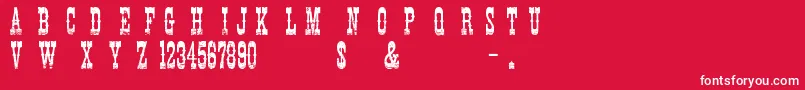 CowboyMovie Font – White Fonts on Red Background