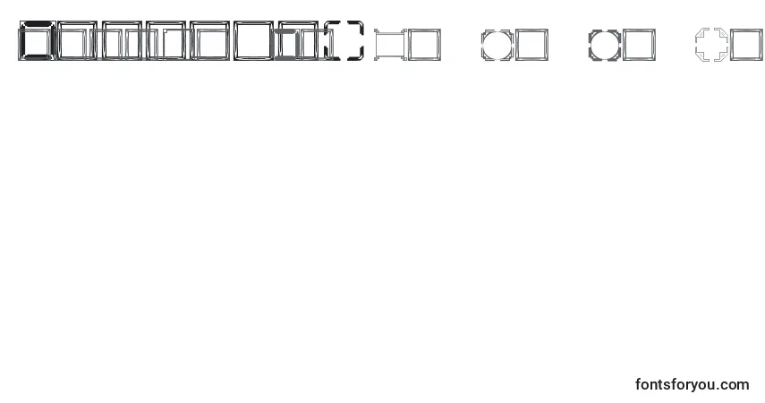 Borders2-fontti – aakkoset, numerot, erikoismerkit