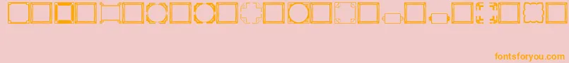 Borders2 Font – Orange Fonts on Pink Background
