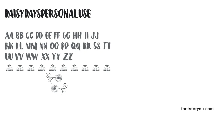 DaisyDaysPersonalUse Font – alphabet, numbers, special characters