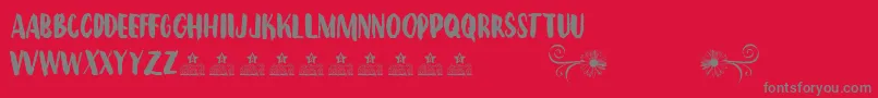 DaisyDaysPersonalUse Font – Gray Fonts on Red Background