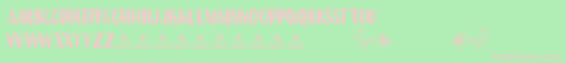 DaisyDaysPersonalUse Font – Pink Fonts on Green Background