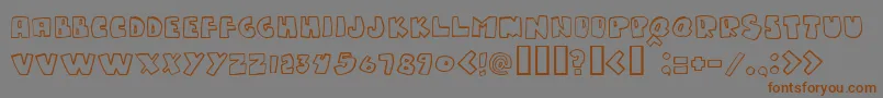 Gumpyone-Schriftart – Braune Schriften auf grauem Hintergrund