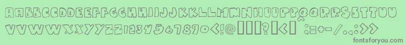 Gumpyone Font – Gray Fonts on Green Background