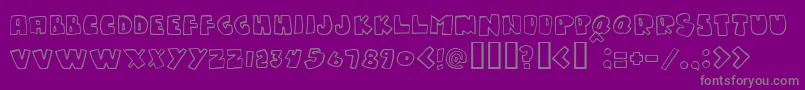 Czcionka Gumpyone – szare czcionki na fioletowym tle