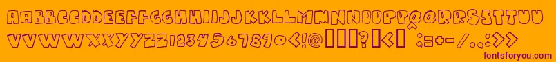 Gumpyone Font – Purple Fonts on Orange Background