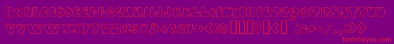 Gumpyone Font – Red Fonts on Purple Background