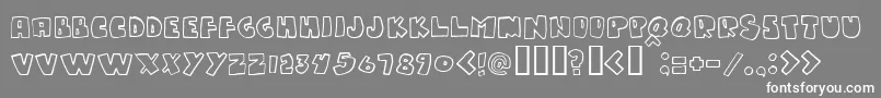 フォントGumpyone – 灰色の背景に白い文字