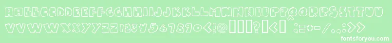 フォントGumpyone – 緑の背景に白い文字