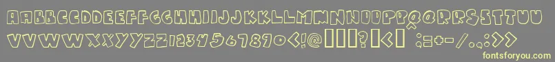 Gumpyone Font – Yellow Fonts on Gray Background