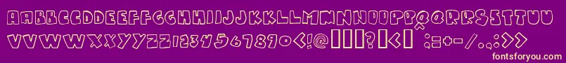 Gumpyone Font – Yellow Fonts on Purple Background