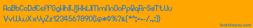 Googee Font – Blue Fonts on Orange Background