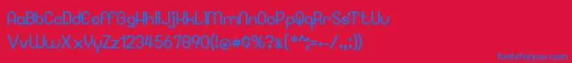 フォントGoogee – 赤い背景に青い文字