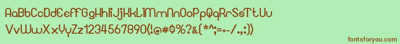 Googee-fontti – ruskeat fontit vihreällä taustalla