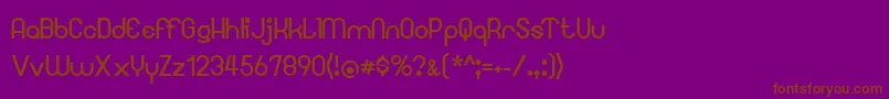 Googee-Schriftart – Braune Schriften auf violettem Hintergrund