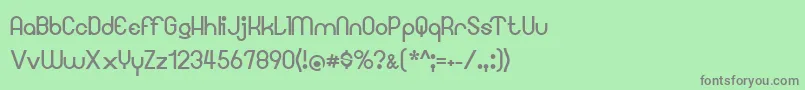 フォントGoogee – 緑の背景に灰色の文字