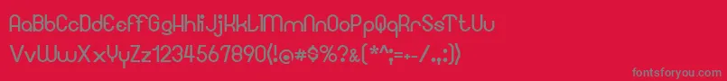 フォントGoogee – 赤い背景に灰色の文字