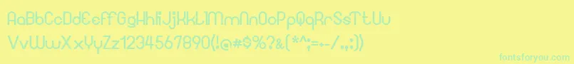 Czcionka Googee – zielone czcionki na żółtym tle