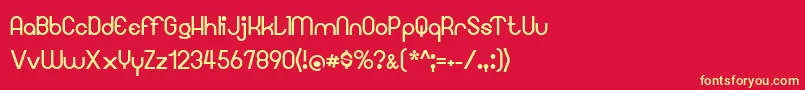 Googee Font – Yellow Fonts on Red Background