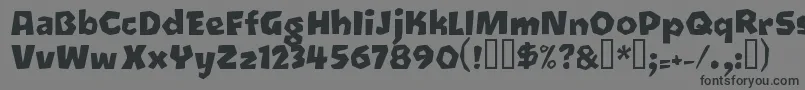 Шрифт Oetztyp ffy – чёрные шрифты на сером фоне