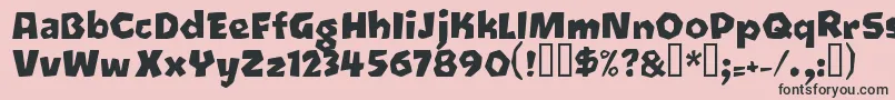 フォントOetztyp ffy – ピンクの背景に黒い文字
