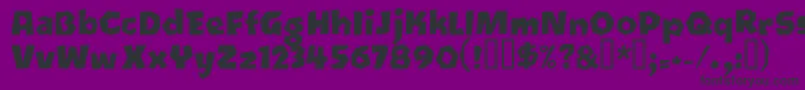 Fonte Oetztyp ffy – fontes pretas em um fundo violeta