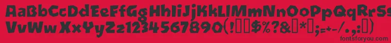 Oetztyp ffy Font – Black Fonts on Red Background