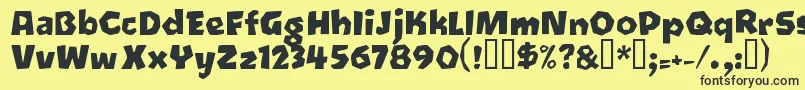 Oetztyp ffy Font – Black Fonts on Yellow Background