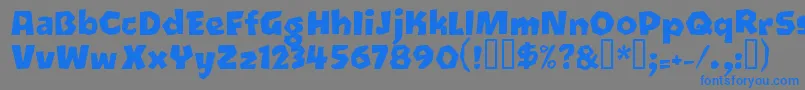 Oetztyp ffy-Schriftart – Blaue Schriften auf grauem Hintergrund