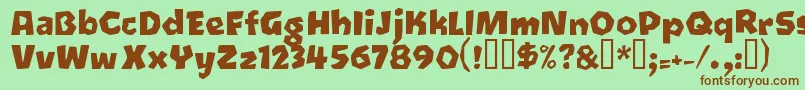 Oetztyp ffy Font – Brown Fonts on Green Background