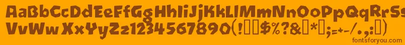 Oetztyp ffy Font – Brown Fonts on Orange Background