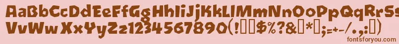 Шрифт Oetztyp ffy – коричневые шрифты на розовом фоне