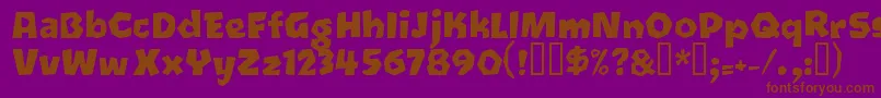 Oetztyp ffy Font – Brown Fonts on Purple Background