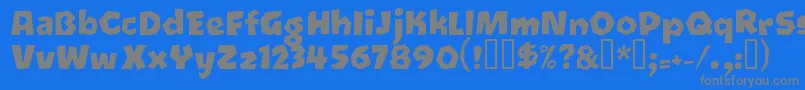 Шрифт Oetztyp ffy – серые шрифты на синем фоне