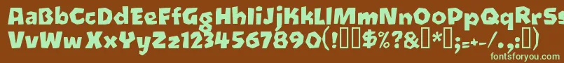 Oetztyp ffy Font – Green Fonts on Brown Background