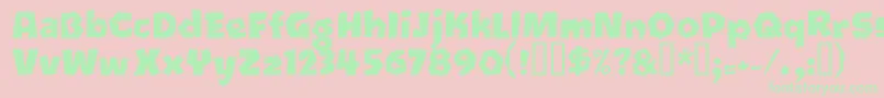Oetztyp ffy-fontti – vihreät fontit vaaleanpunaisella taustalla