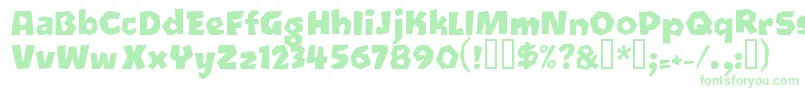 Шрифт Oetztyp ffy – зелёные шрифты на белом фоне