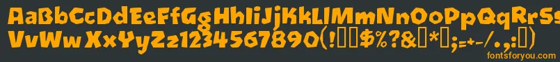 Oetztyp ffy Font – Orange Fonts on Black Background