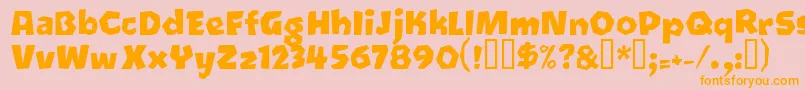 Oetztyp ffy Font – Orange Fonts on Pink Background