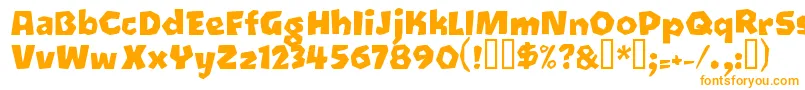 Шрифт Oetztyp ffy – оранжевые шрифты на белом фоне